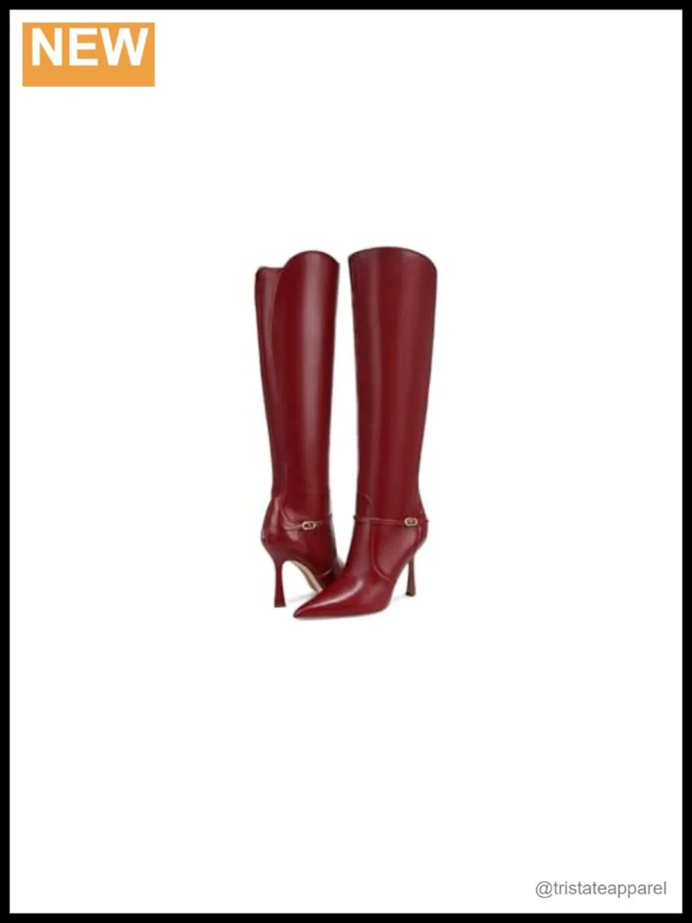 Sam Edelman Over-the-Knee Boots Leather Flare Heel Pointed Toe Zip